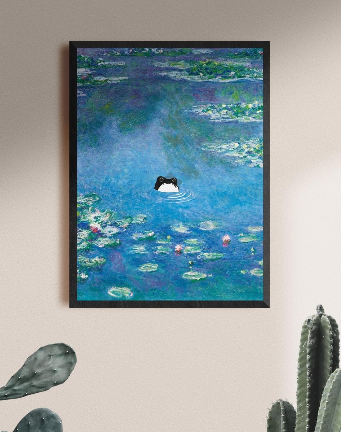 Amazon.co.jp: MINI ZOZI ビンテージカエル絵画 モネ 有名なアート